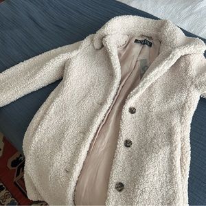NWT Sherpa peacoat from JCrew! Never worn & in PERFECT condition!